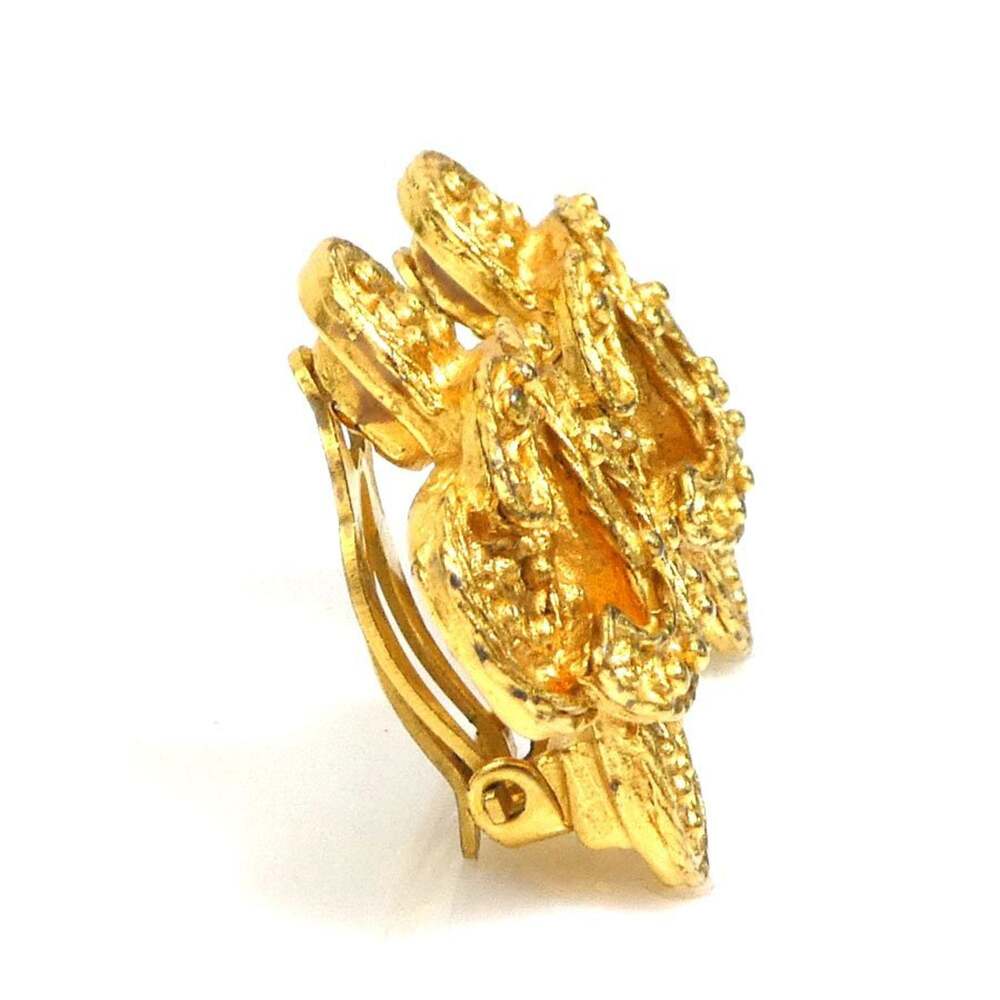 Chanel Cc Logo Clip-On Earrings Gold- #215615C81B - Picture 2 of 5
